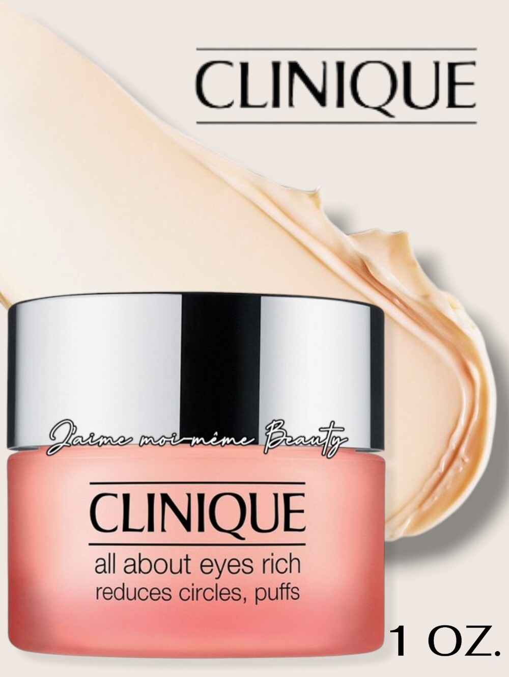 Clinique Pink All About Eyes Rich Nourishing Eye Cream 1 OZ